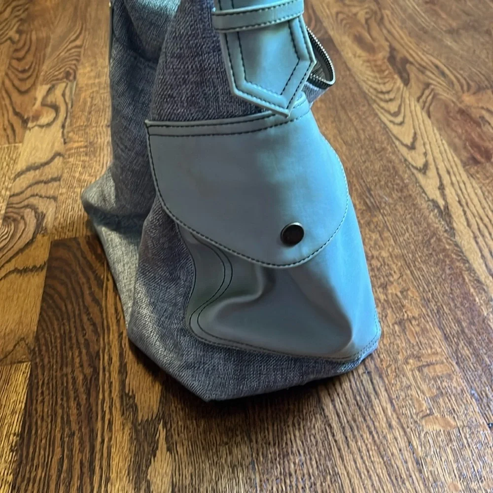 Matt & Nat Vintage Mint Green/Grey Vegan Leather Recycled Purse EUC